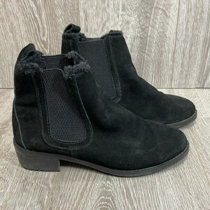 Emu Australia Ellin Suede Chelsea Boot Waterproof Merino Wool Lining Black 6